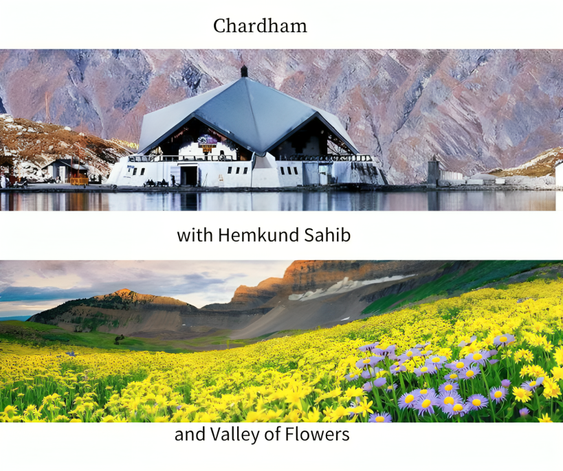 Chardham Yatra with Valley of Flower and Hemkund Sahib from Haridwar